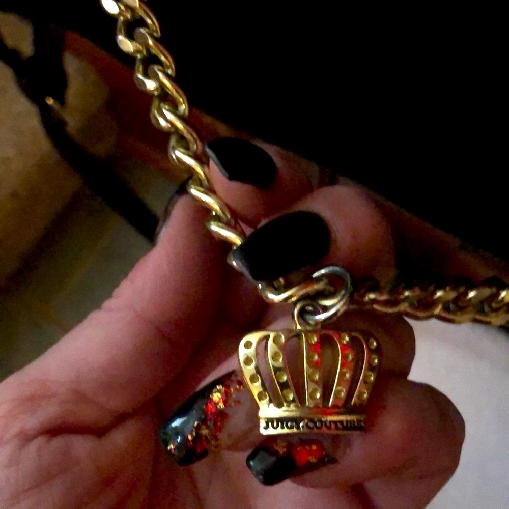 Black Gold Y2K Charm Vintage Juicy Couture Purse handbag alternate strap choice